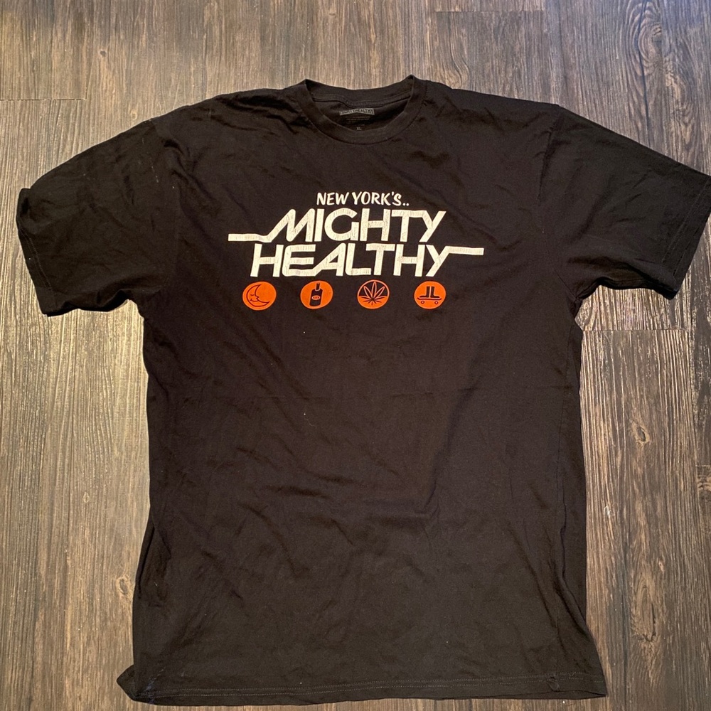 Mighty Healthy Tee — Small Paint Stain